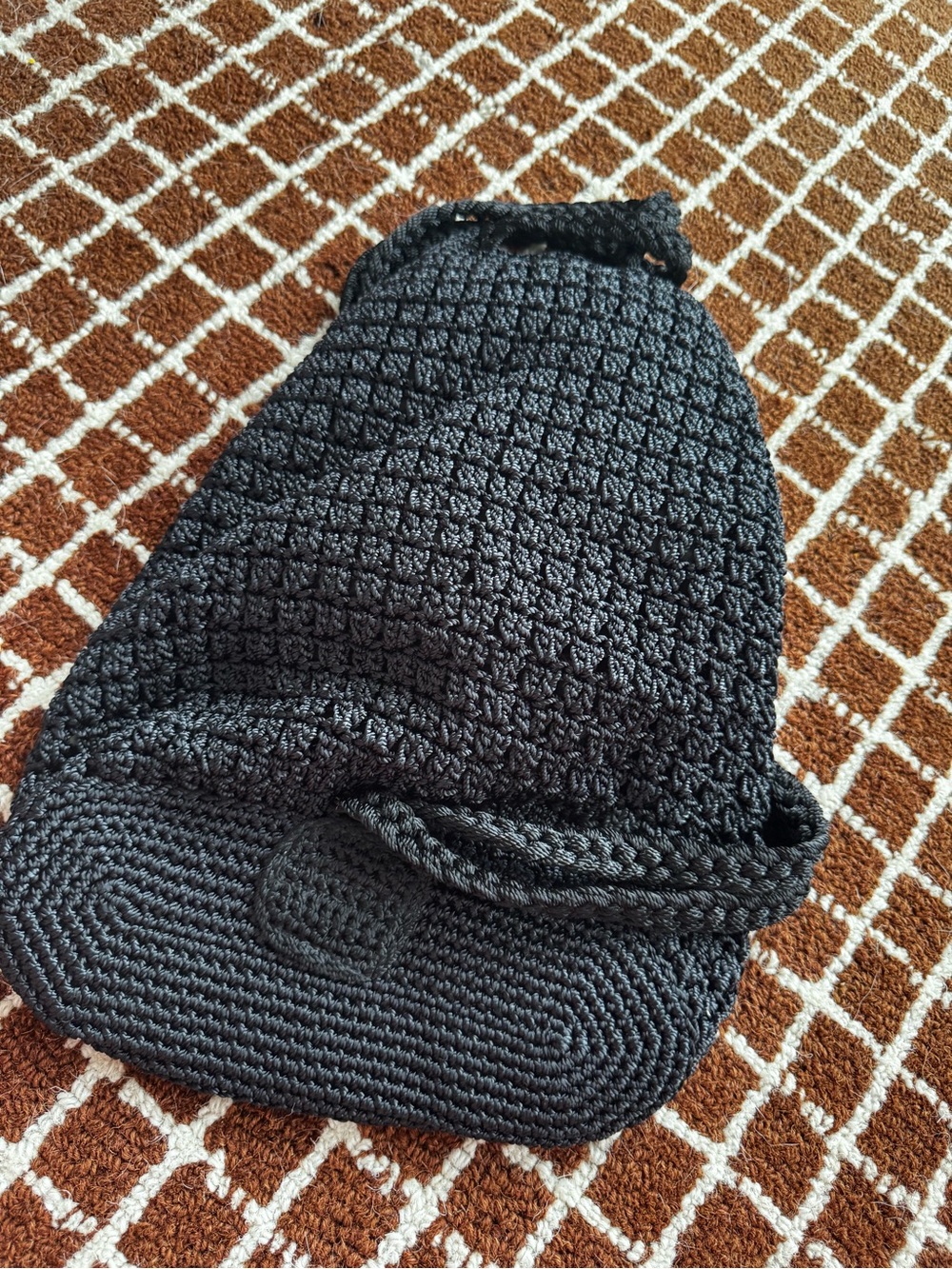 The Sak Black Crochet Drawstring Backpack‎ - Picture 5 of 6